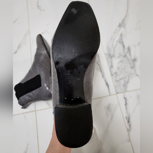 Massimo Dutti gray leather ankle boots sz7 - Picture 5 of 5
